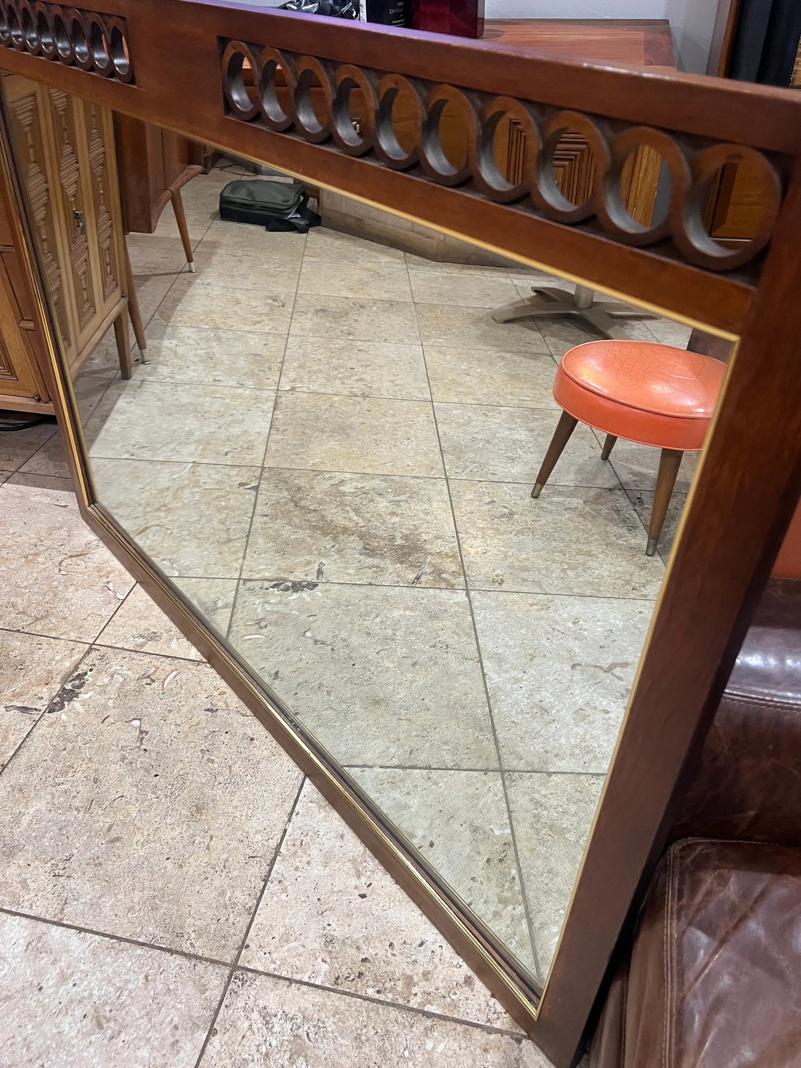 Mid Century Modern Sculpted Mirror by John Stuart - 8