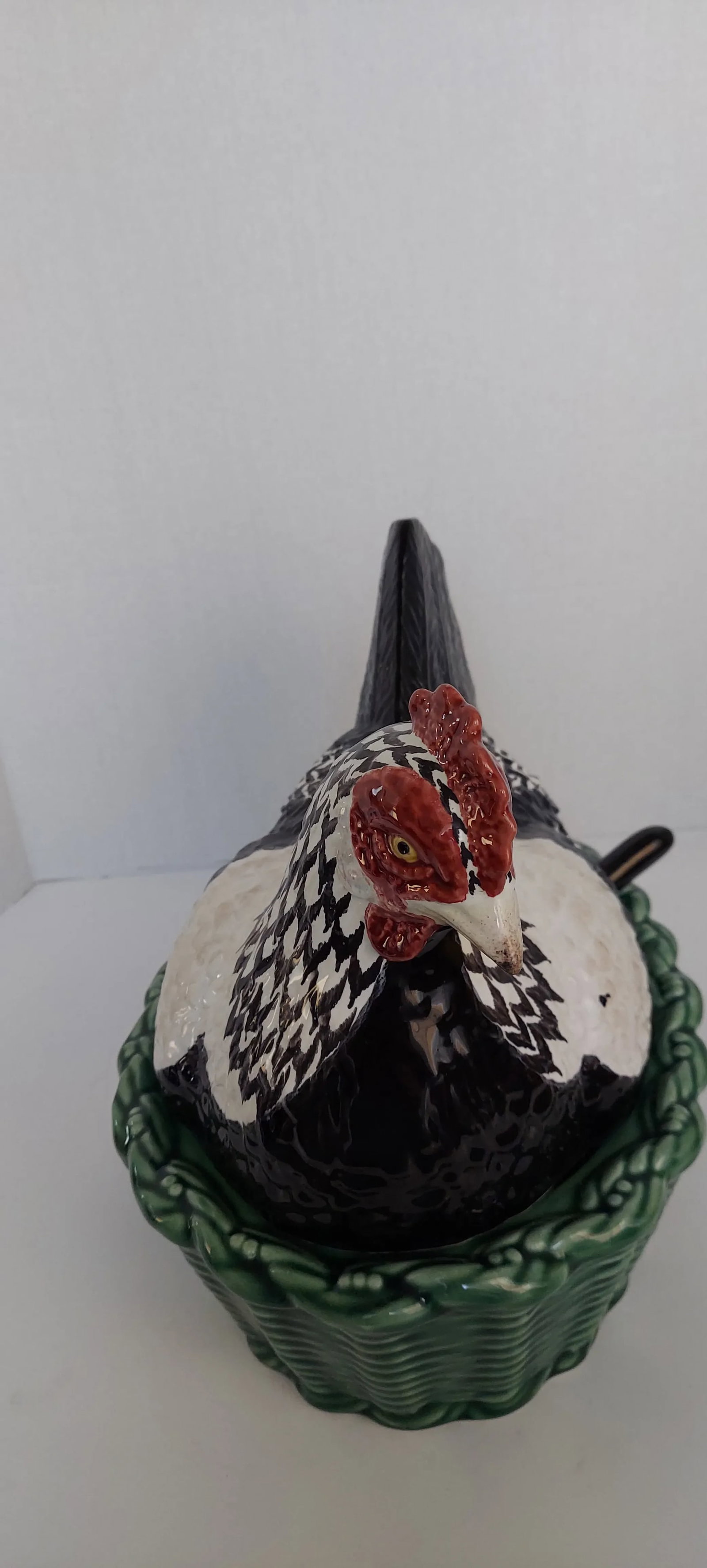 Late 20th Century French Hen Tureen With Ladle Made by Bordallo Pinhiero in Portugal - 4
