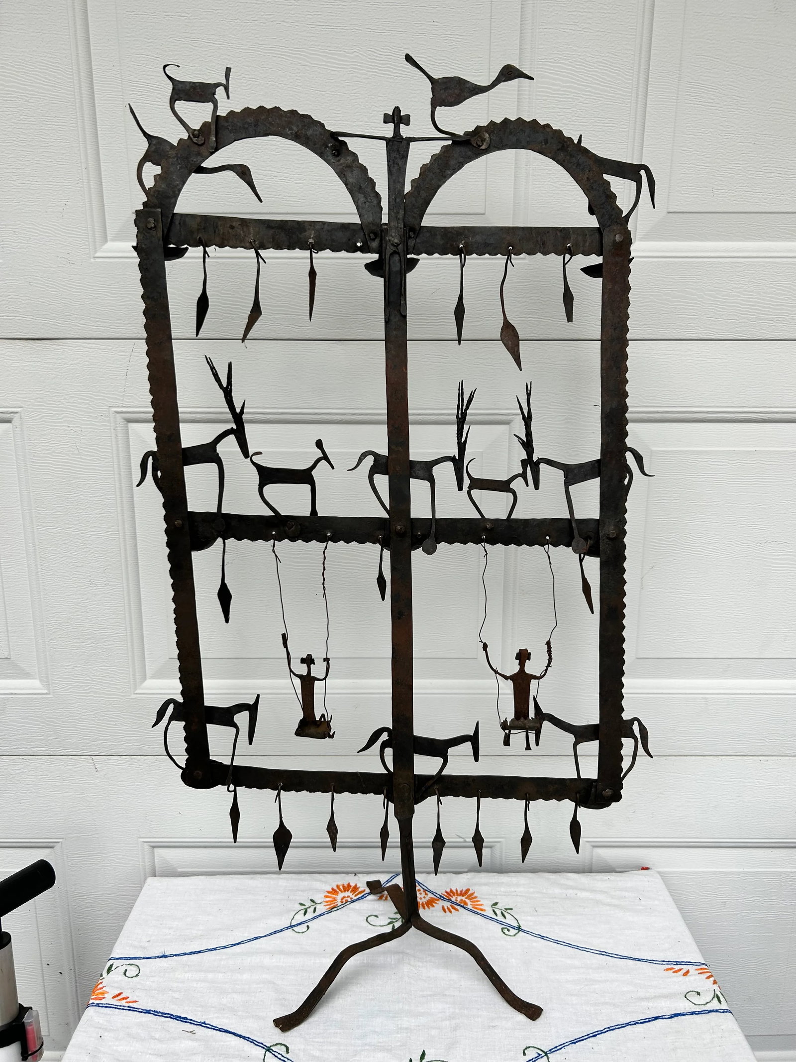Mid 20th Century Moroccan Iron Candle Screen - 9