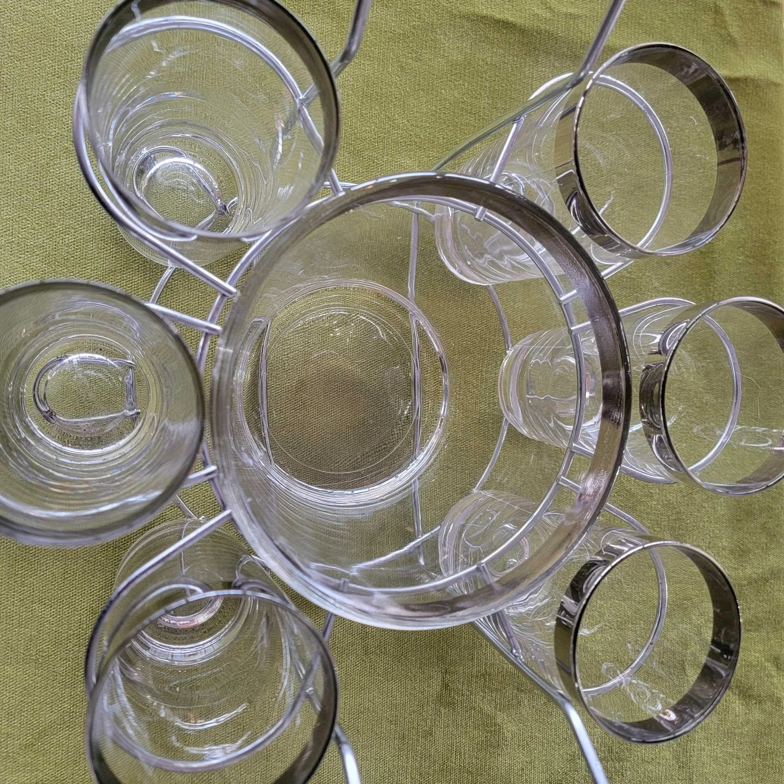 Vintage Dorothy Thorpe Ice Bucket and Highball Glasses Set- 7 Pieces - 6