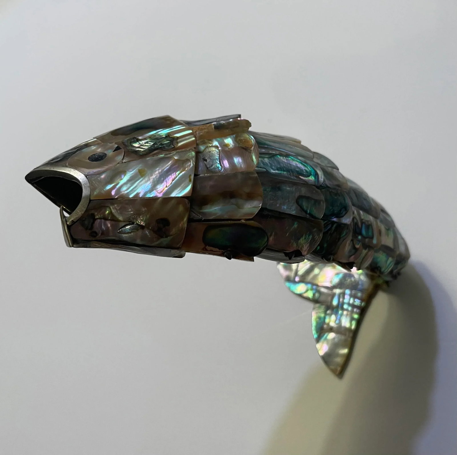 1960s Mid-Century Modern Abalone Fish Bottle Opener - 3