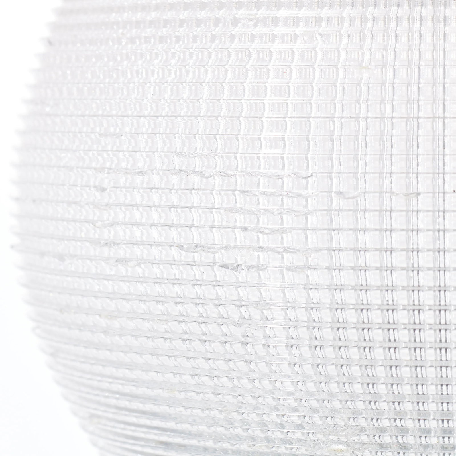 Vintage Mid 20th Century Cut Glass Holophane Style Globe Shade - 5