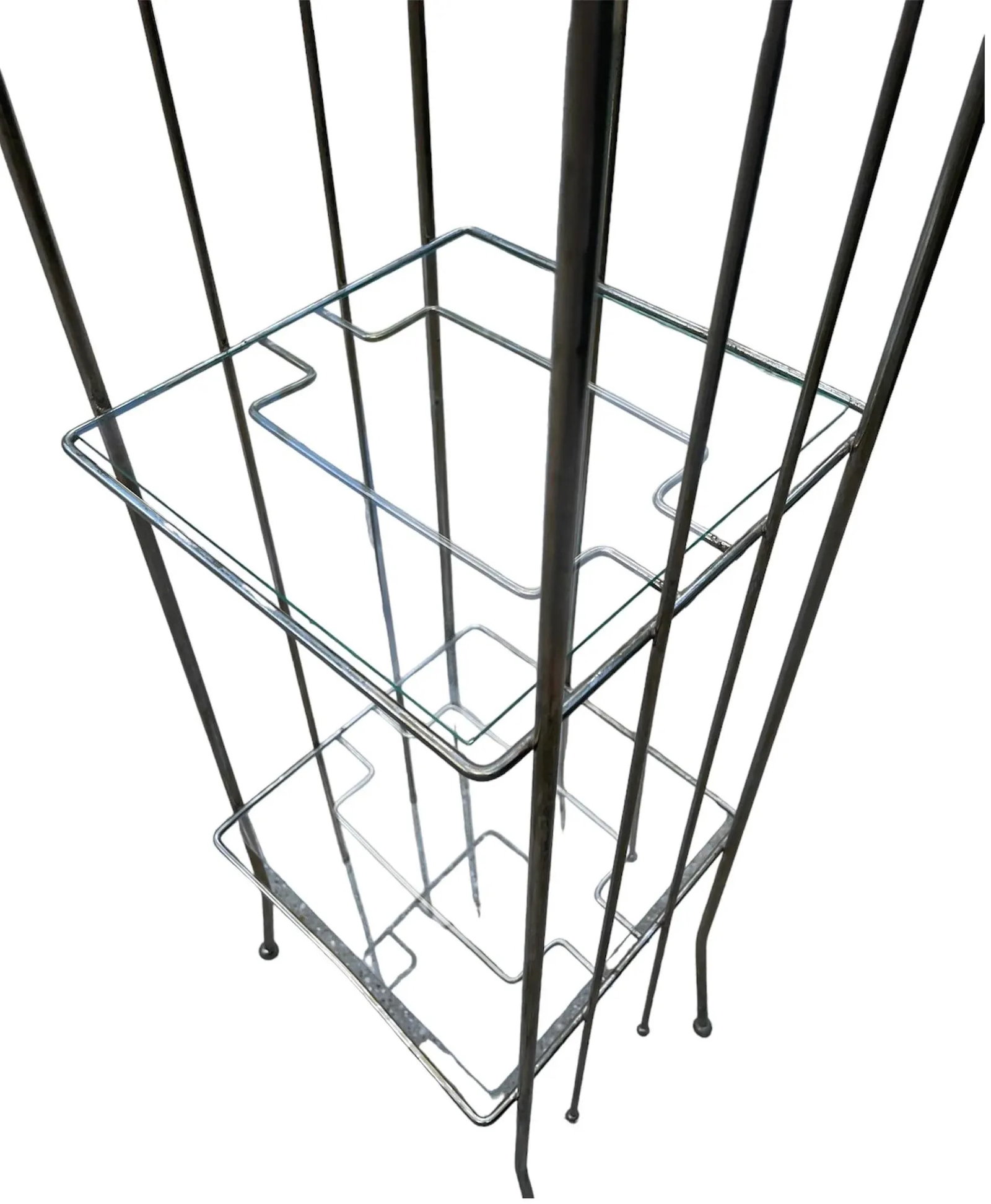 Vintage 1960s Silver-Metallic Stand - 3