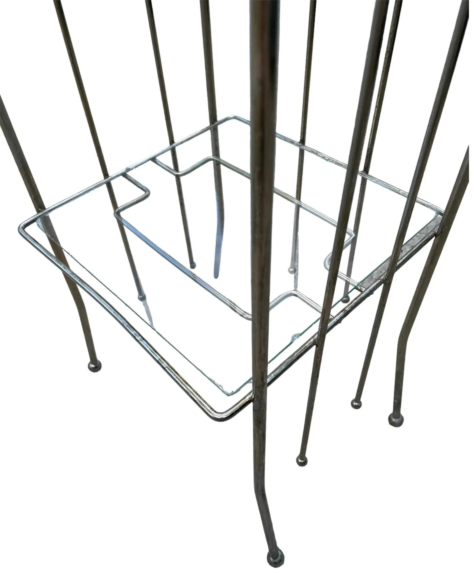 Vintage 1960s Silver-Metallic Stand - 5