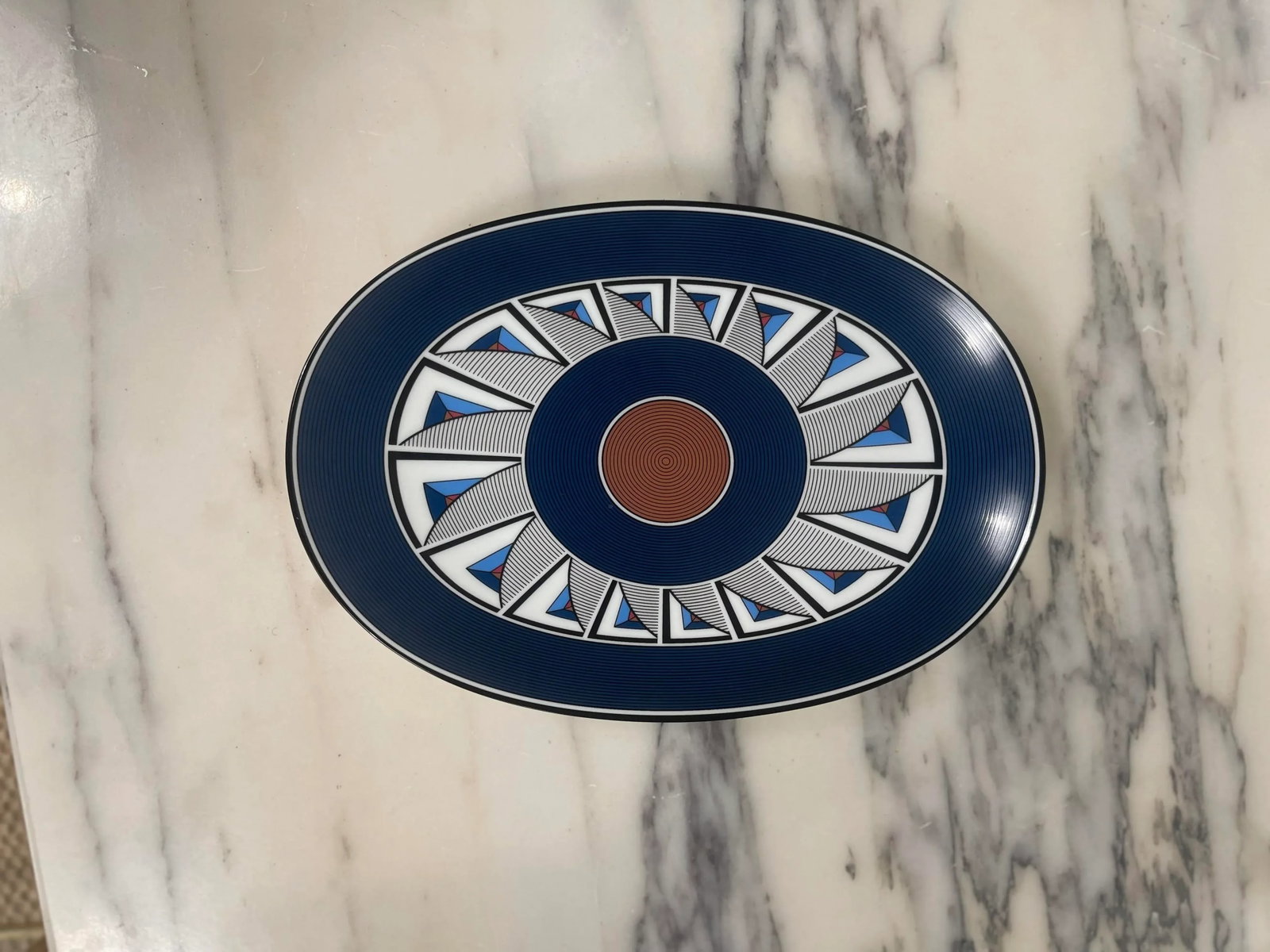 Richard Ginori Venezia Raviera Oval Pickle Dish in Airea Blue - 4