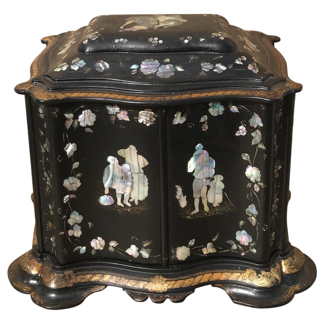 19th C. English Papier Mache Jewelry Box (1 of 5)