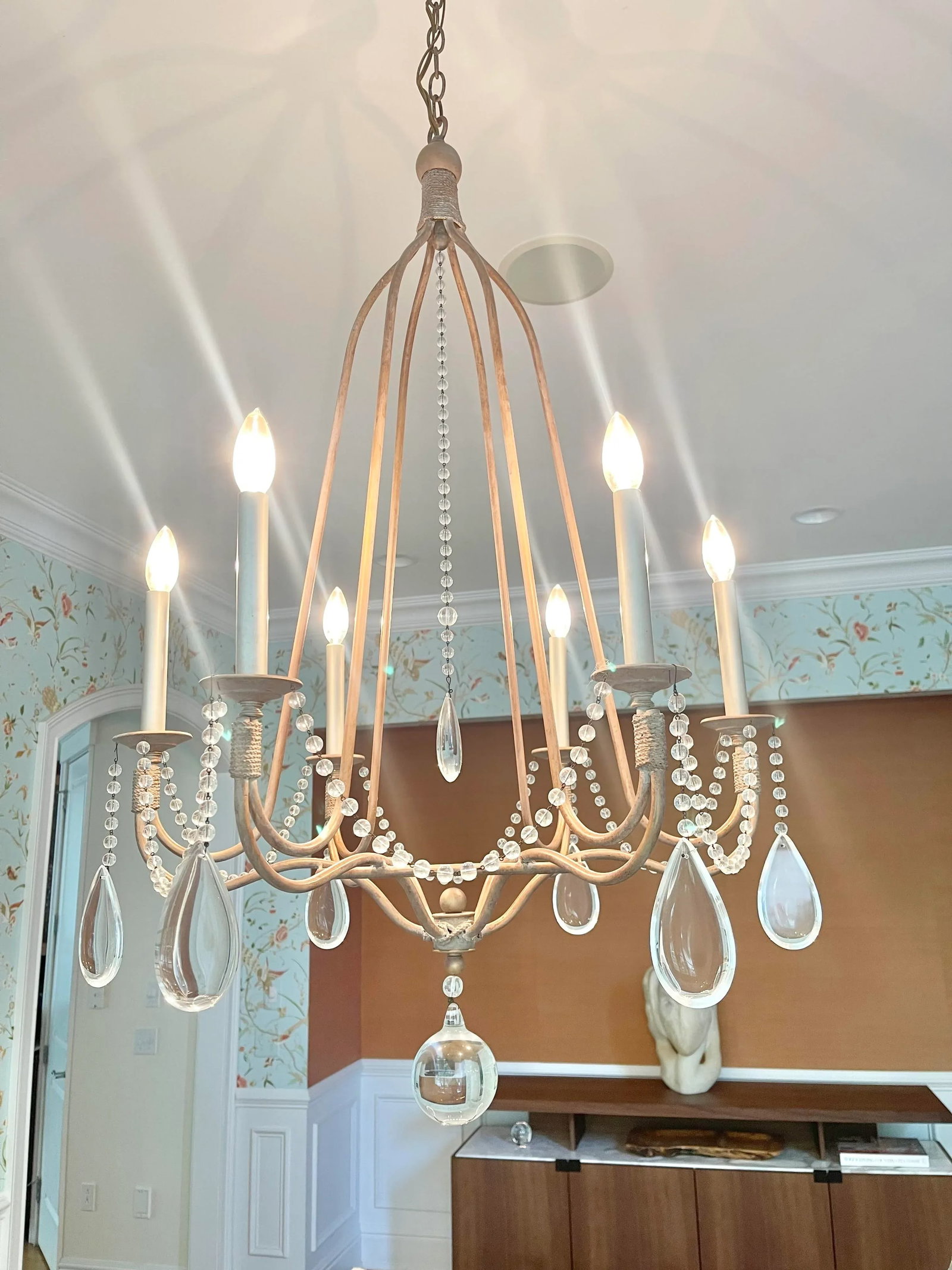 2000s Hart Associates Birdcage Crystal Chandelier - 2