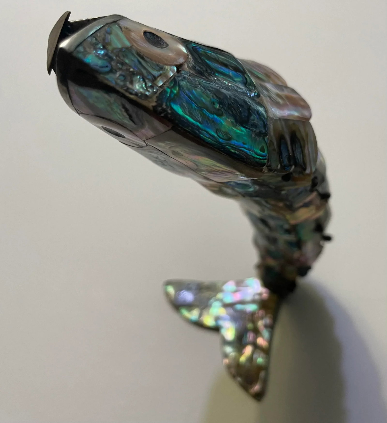 1960s Mid-Century Modern Abalone Fish Bottle Opener - 3
