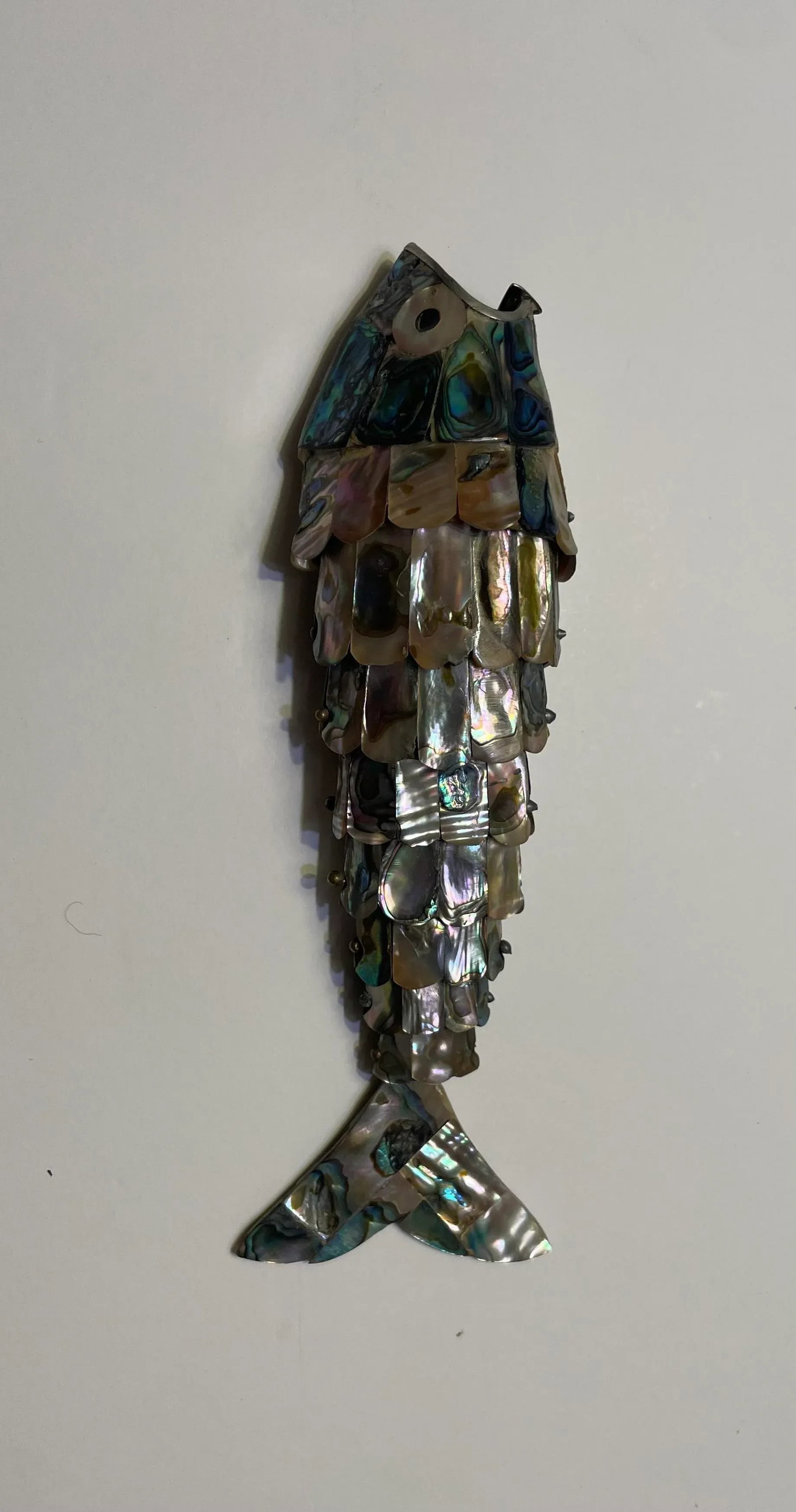 1960s Mid-Century Modern Abalone Fish Bottle Opener - 4
