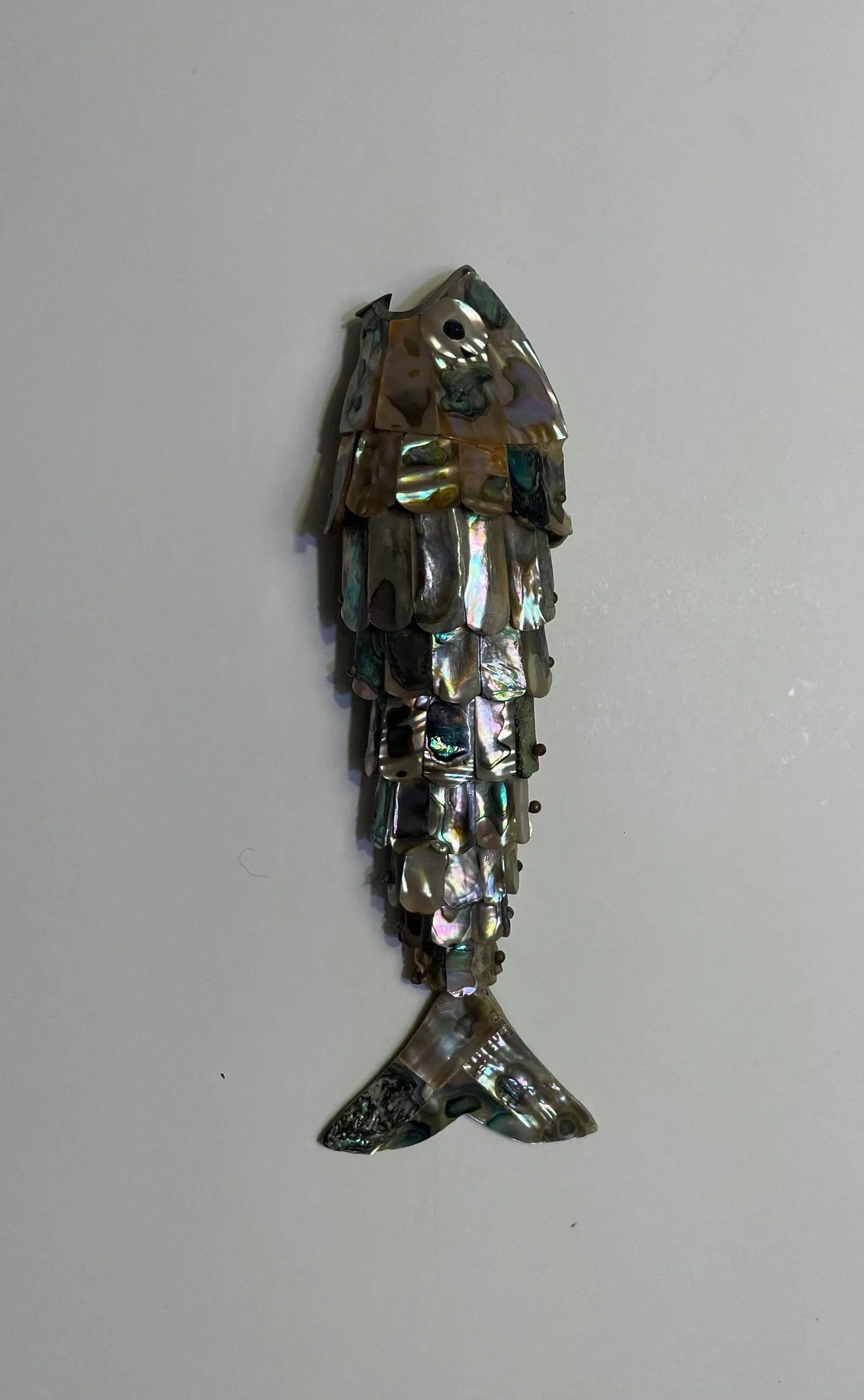 1960s Mid-Century Modern Abalone Fish Bottle Opener - 5
