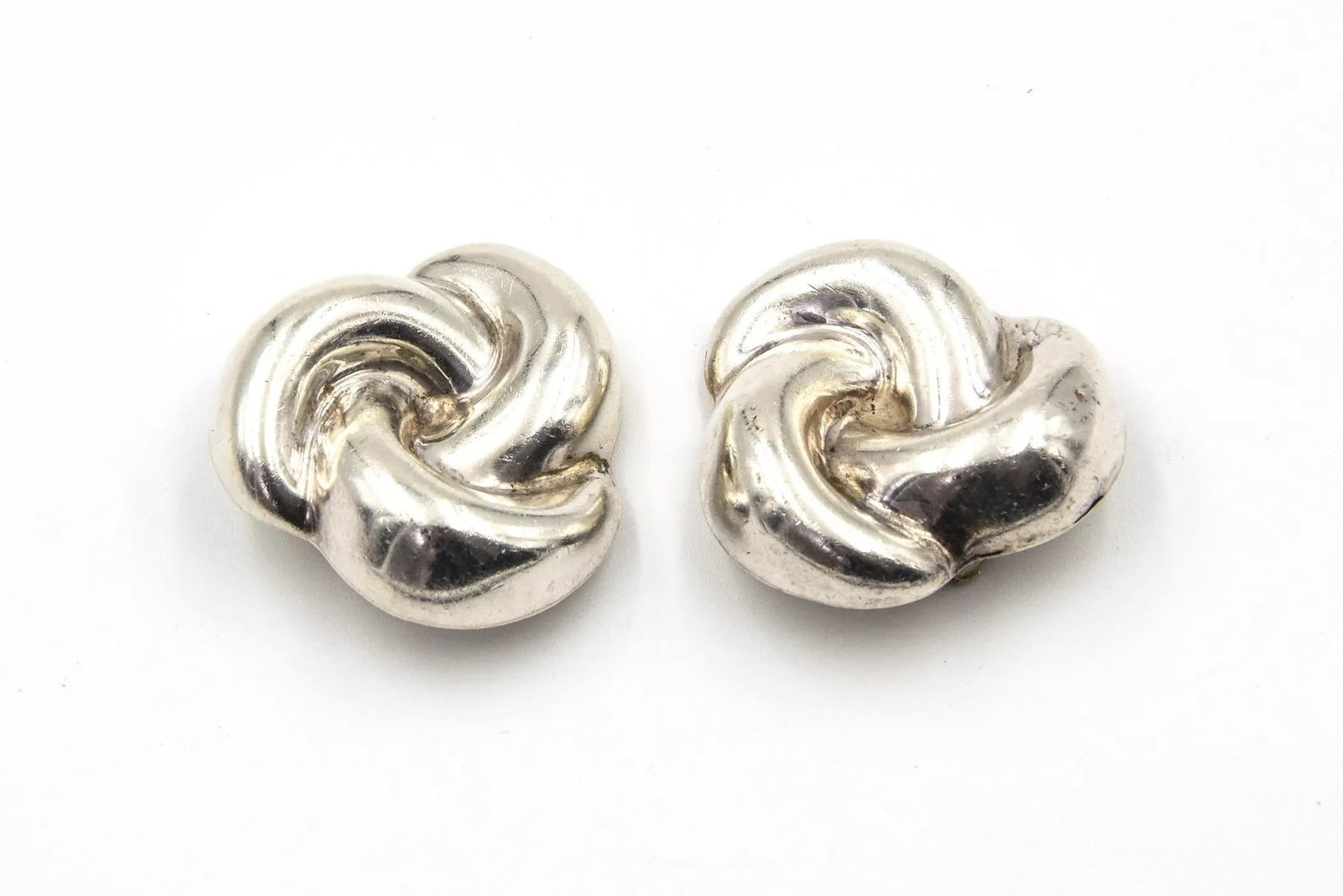 Mexican Sterling Silver Knot Clip-on Earrings - 2 Pieces - 6