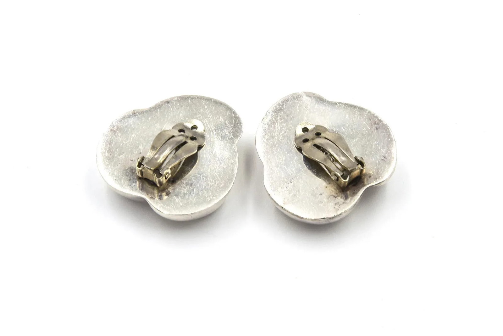 Mexican Sterling Silver Knot Clip-on Earrings - 2 Pieces - 7