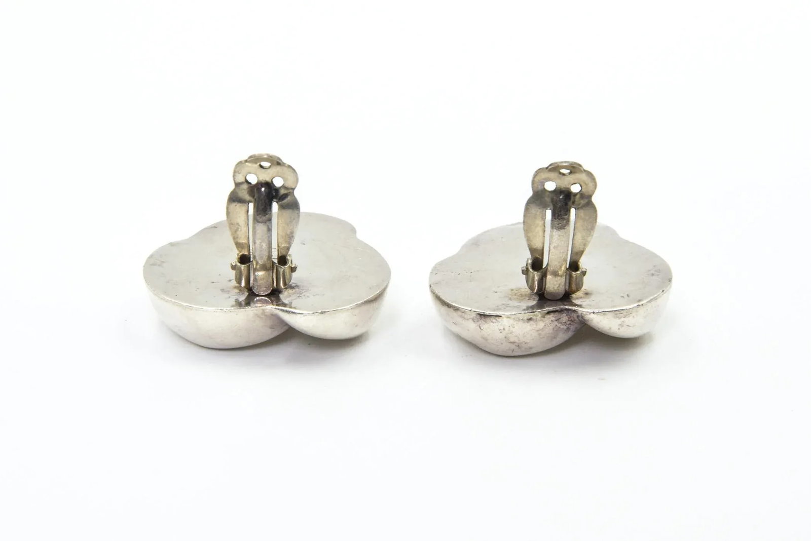 Mexican Sterling Silver Knot Clip-on Earrings - 2 Pieces - 8