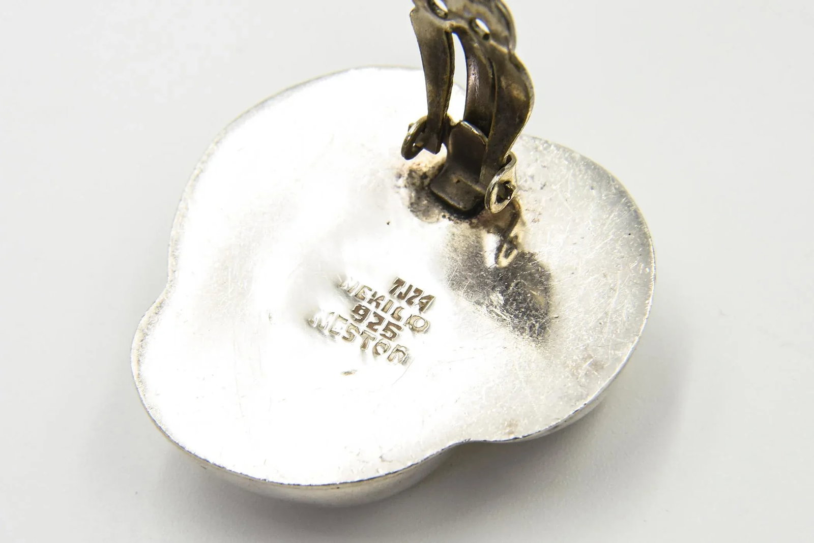 Mexican Sterling Silver Knot Clip-on Earrings - 2 Pieces - 9