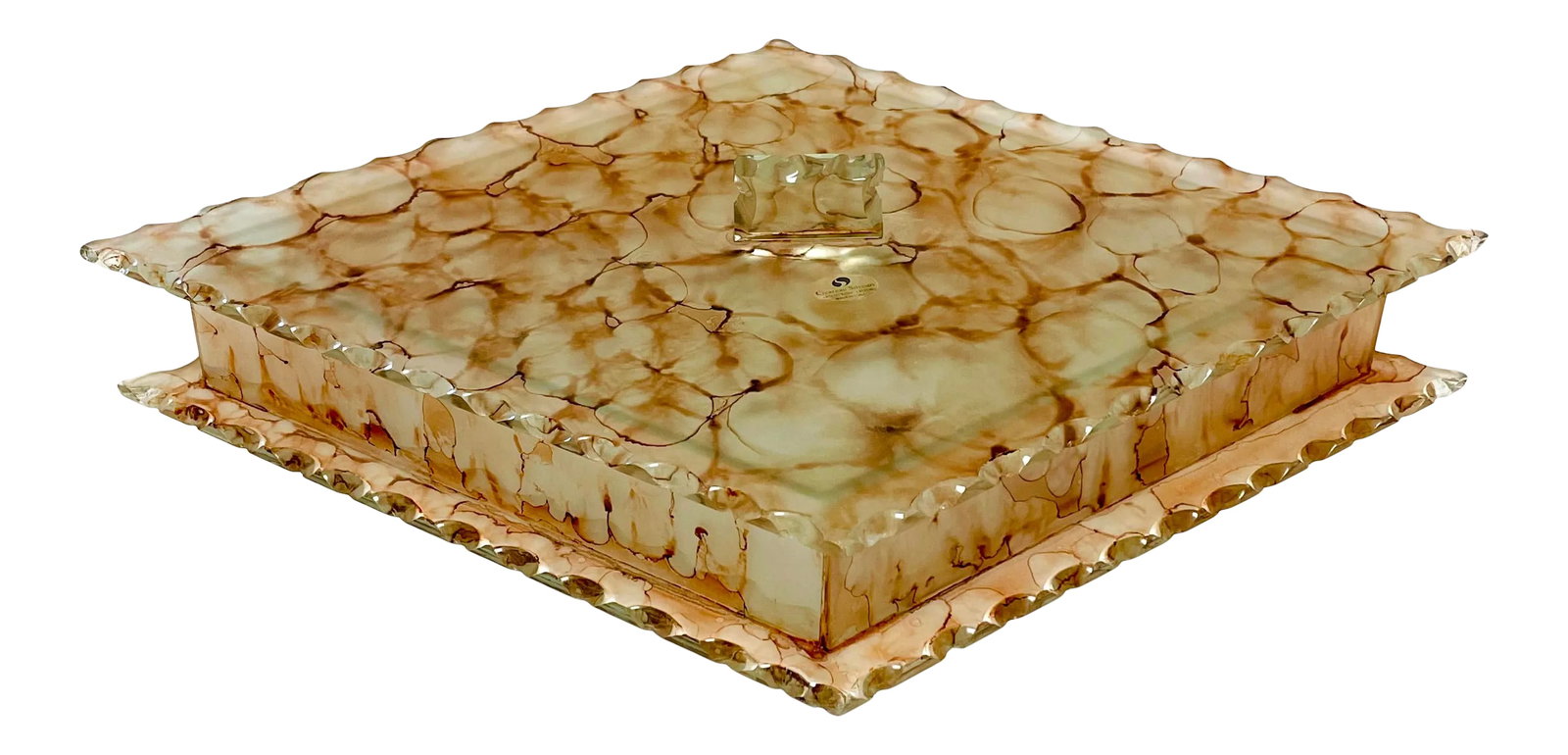 1980s Vintage Creazioni Silvestri Murano All Glass Covered Box - 10