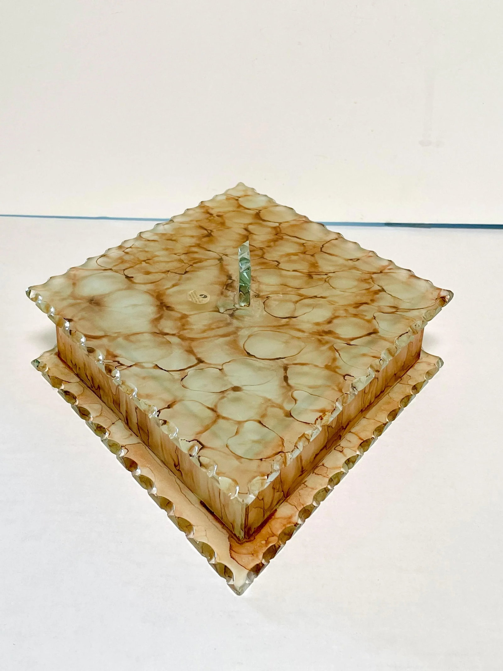 1980s Vintage Creazioni Silvestri Murano All Glass Covered Box - 3