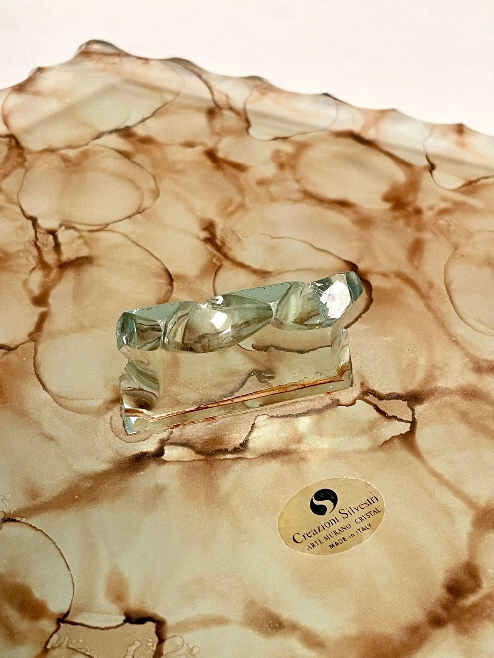 1980s Vintage Creazioni Silvestri Murano All Glass Covered Box - 4