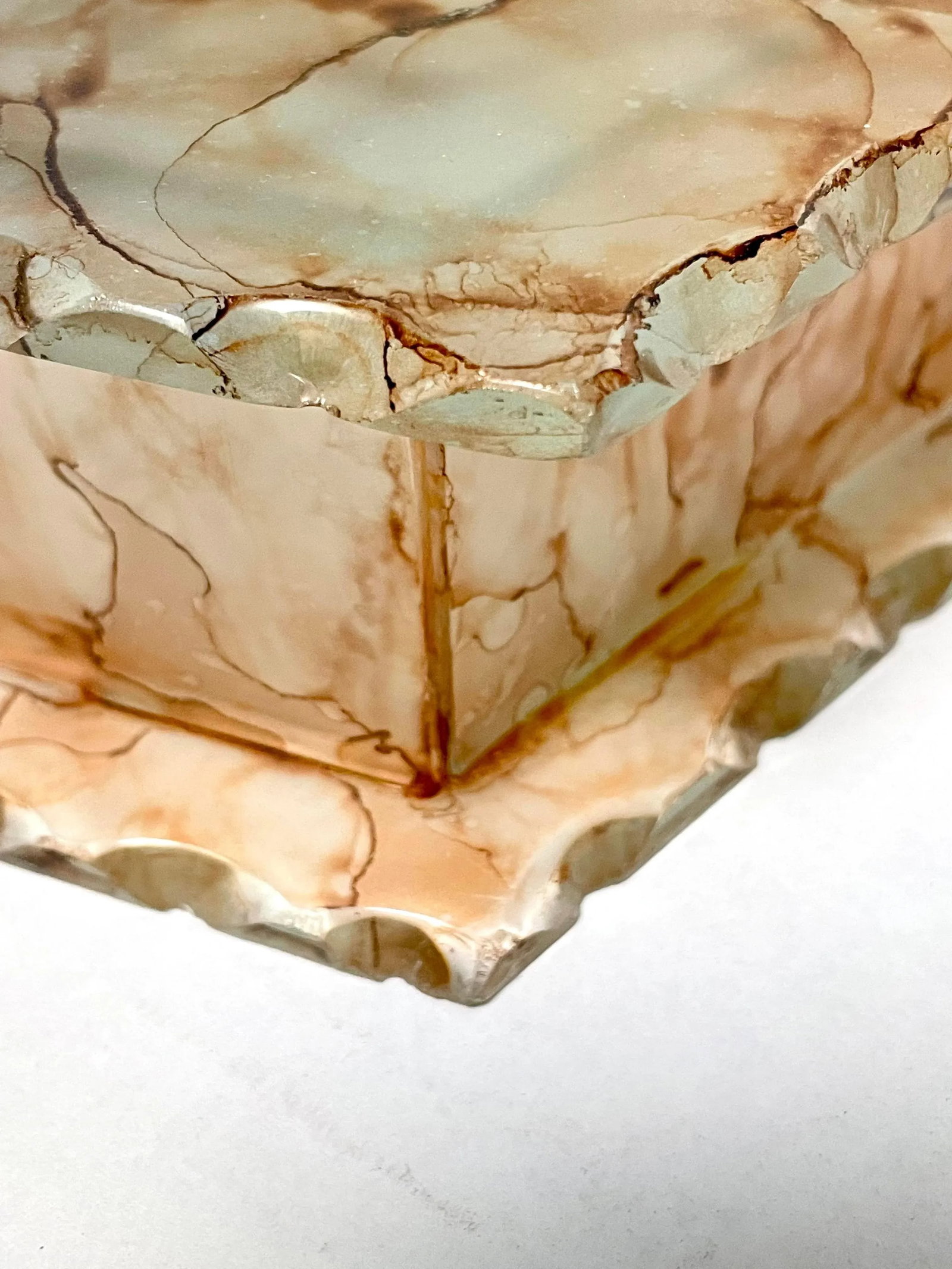 1980s Vintage Creazioni Silvestri Murano All Glass Covered Box - 9