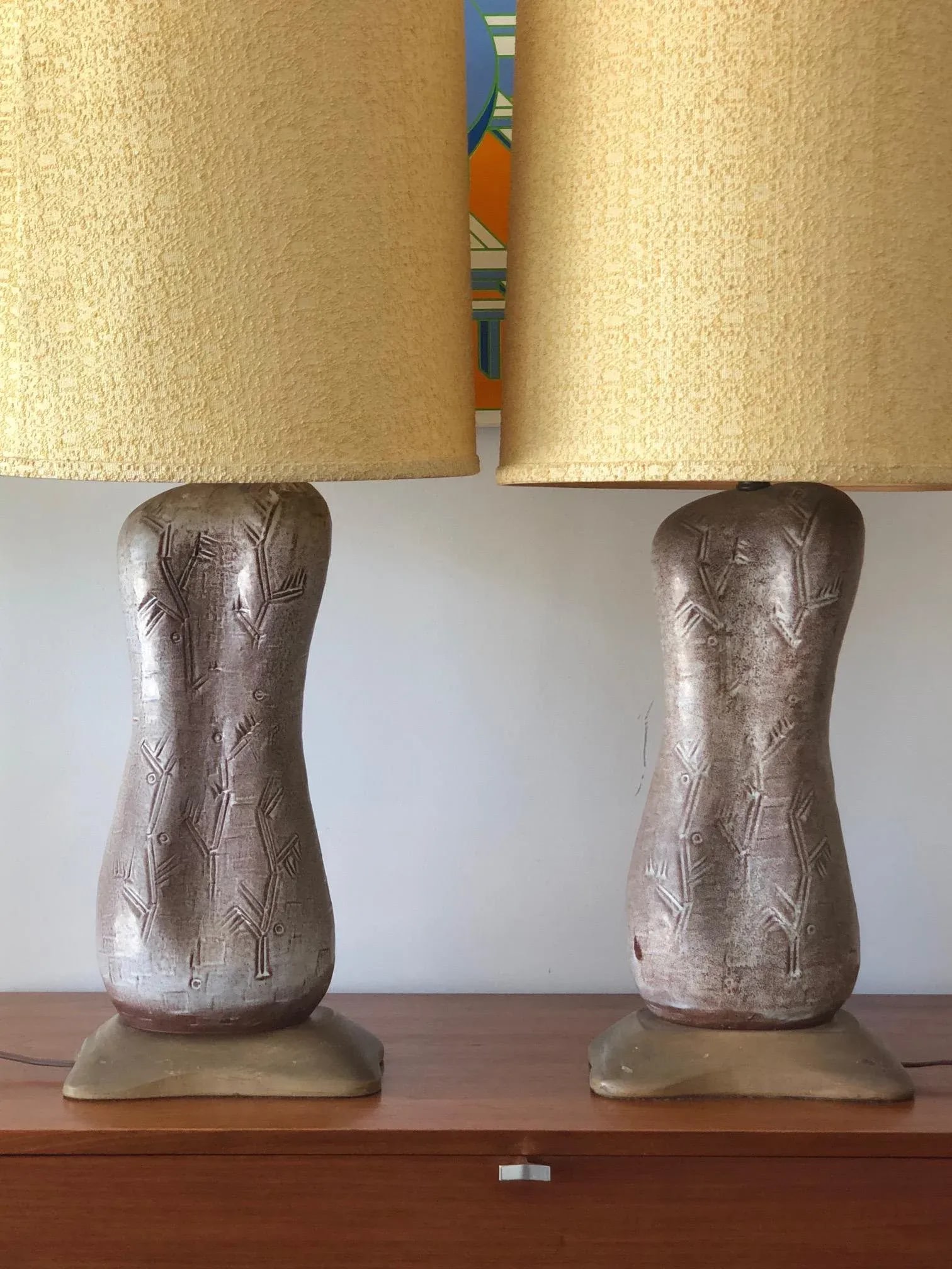 1950s Mid-Century Modern Design Technics Ceramic Lamps - a Pair - 10
