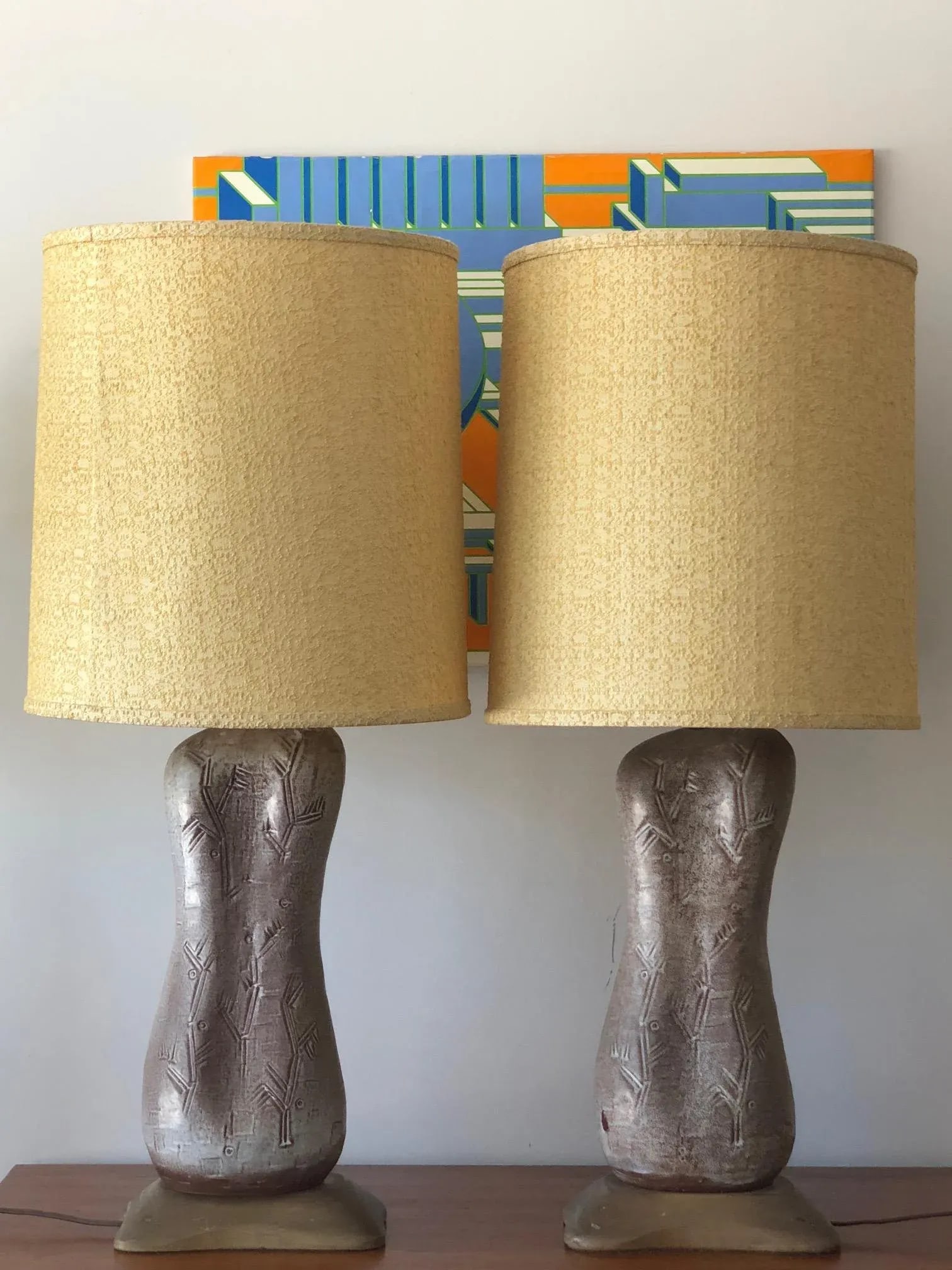 1950s Mid-Century Modern Design Technics Ceramic Lamps - a Pair - 11