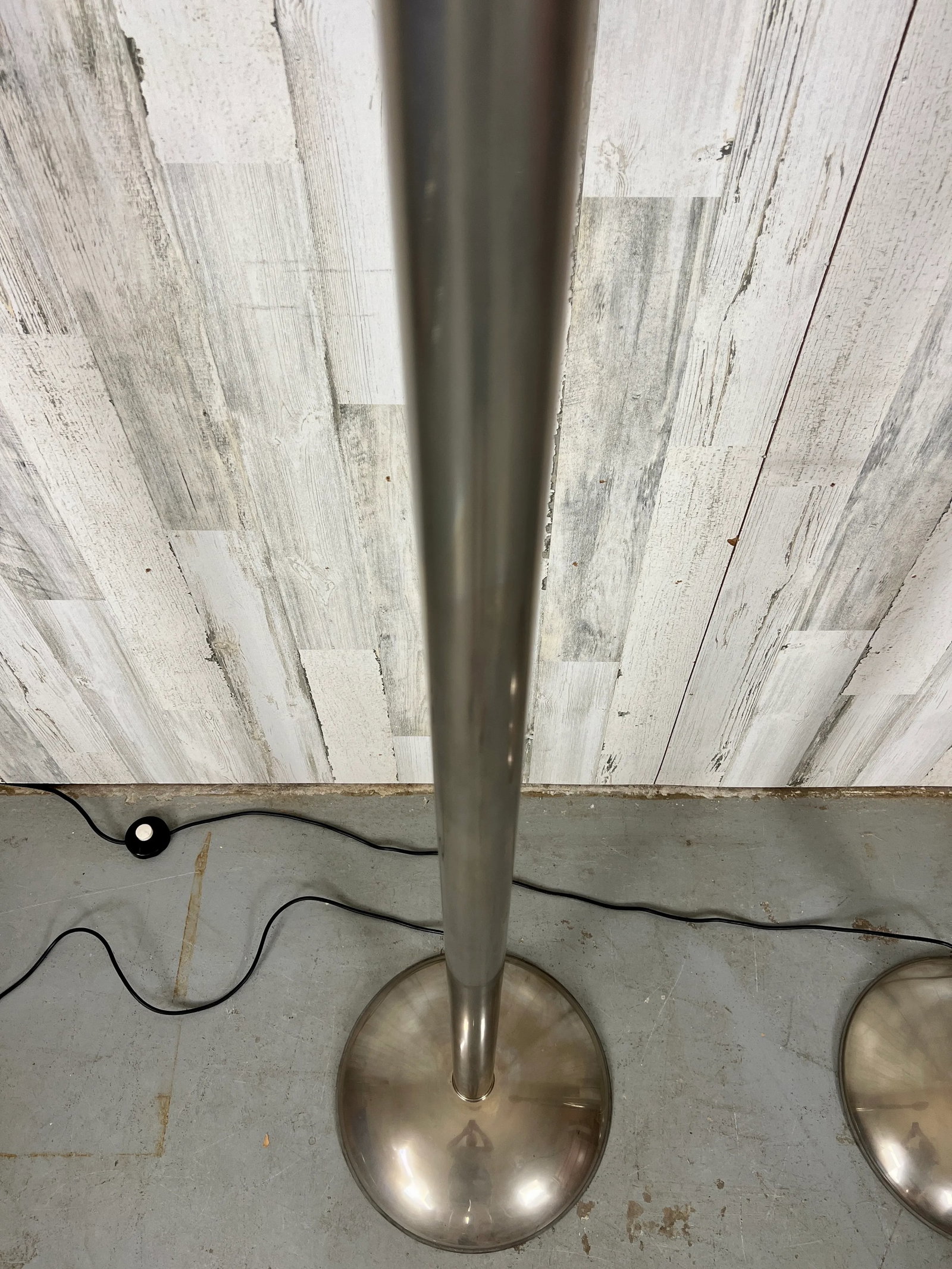 Modernist Aluminum Torchere Floor Lamps - 5