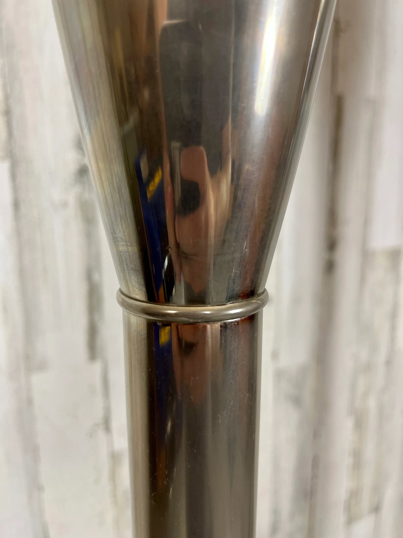 Modernist Aluminum Torchere Floor Lamps - 8