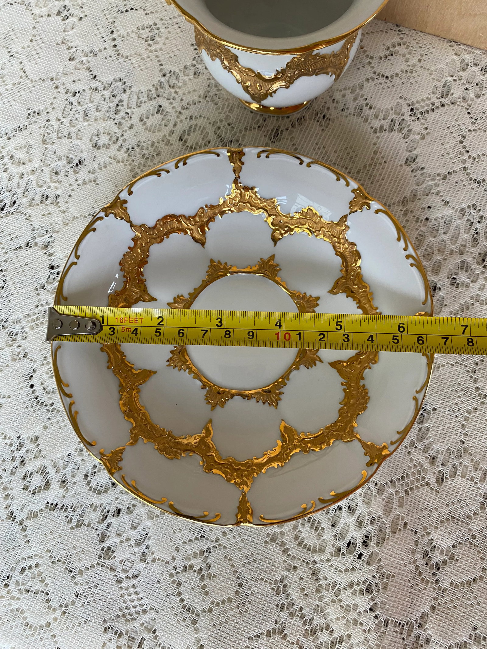 Meissen Gilded Tea Cup and Saucer - 11