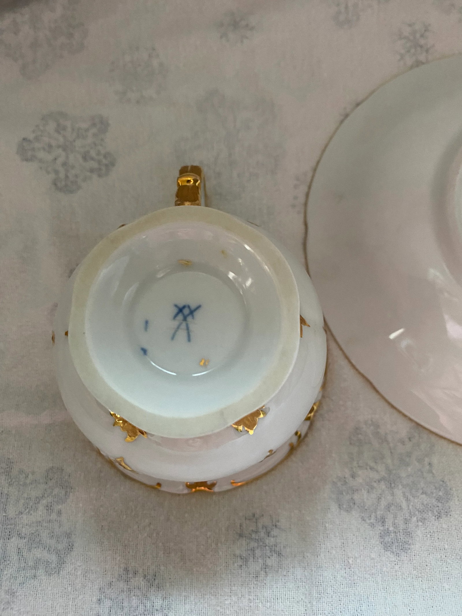 Meissen Gilded Tea Cup and Saucer - 12