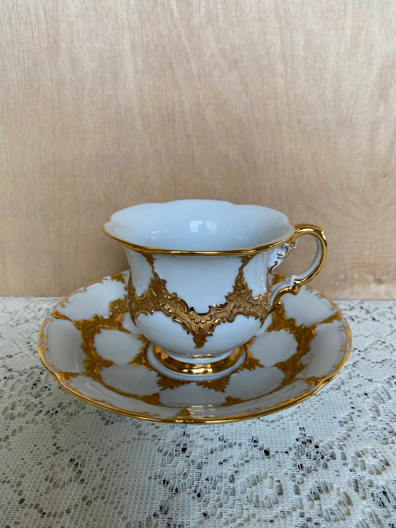 Meissen Gilded Tea Cup and Saucer - 13