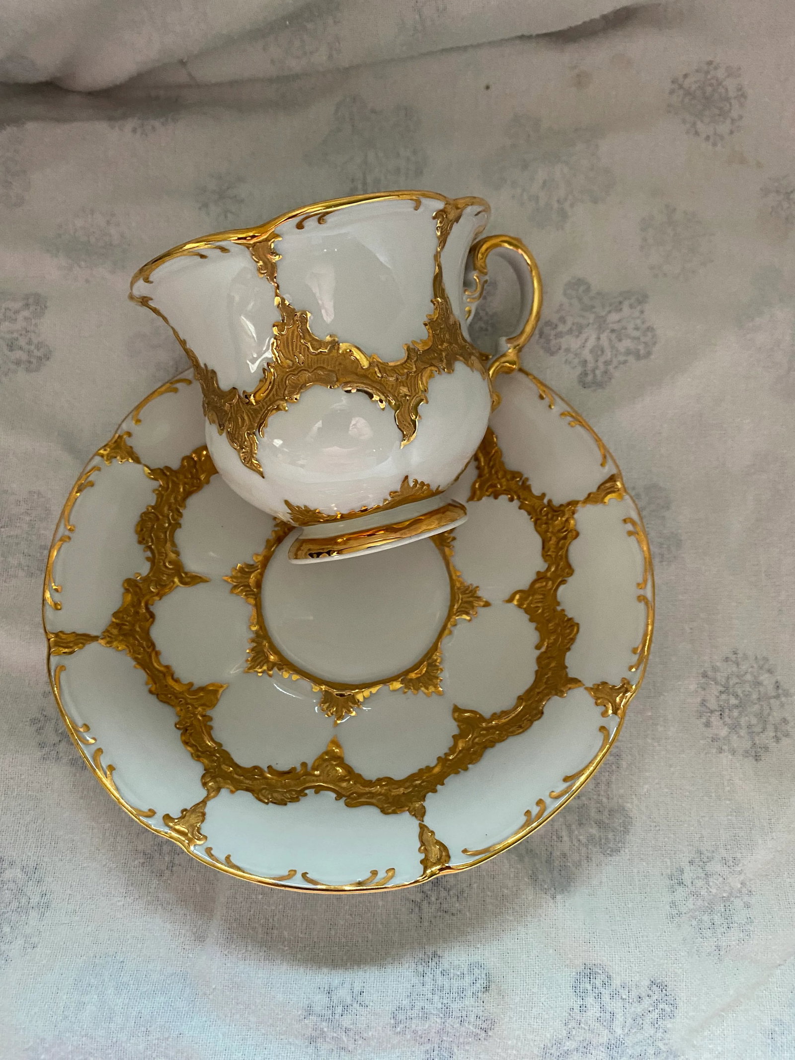 Meissen Gilded Tea Cup and Saucer - 4