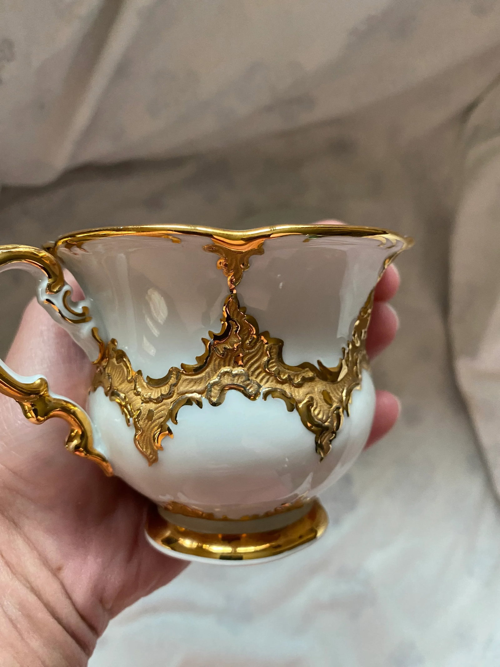 Meissen Gilded Tea Cup and Saucer - 6