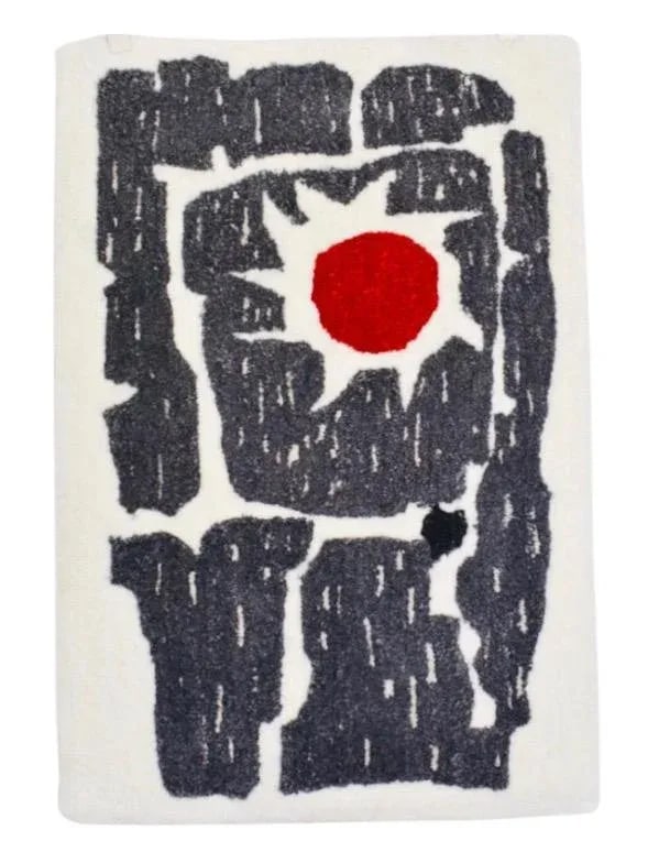 Mid Century Modern Scandinavian Calder Miro Style Handmade Tufted Abstract Art Textile Wall Hanging - 3