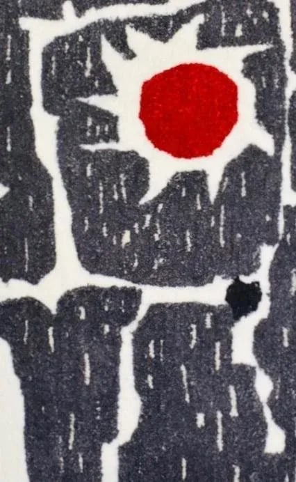 Mid Century Modern Scandinavian Calder Miro Style Handmade Tufted Abstract Art Textile Wall Hanging - 4