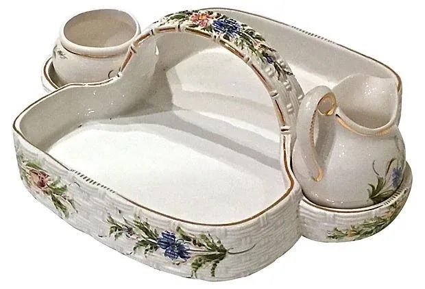 Antique Italian Strawberry Caddy - 2