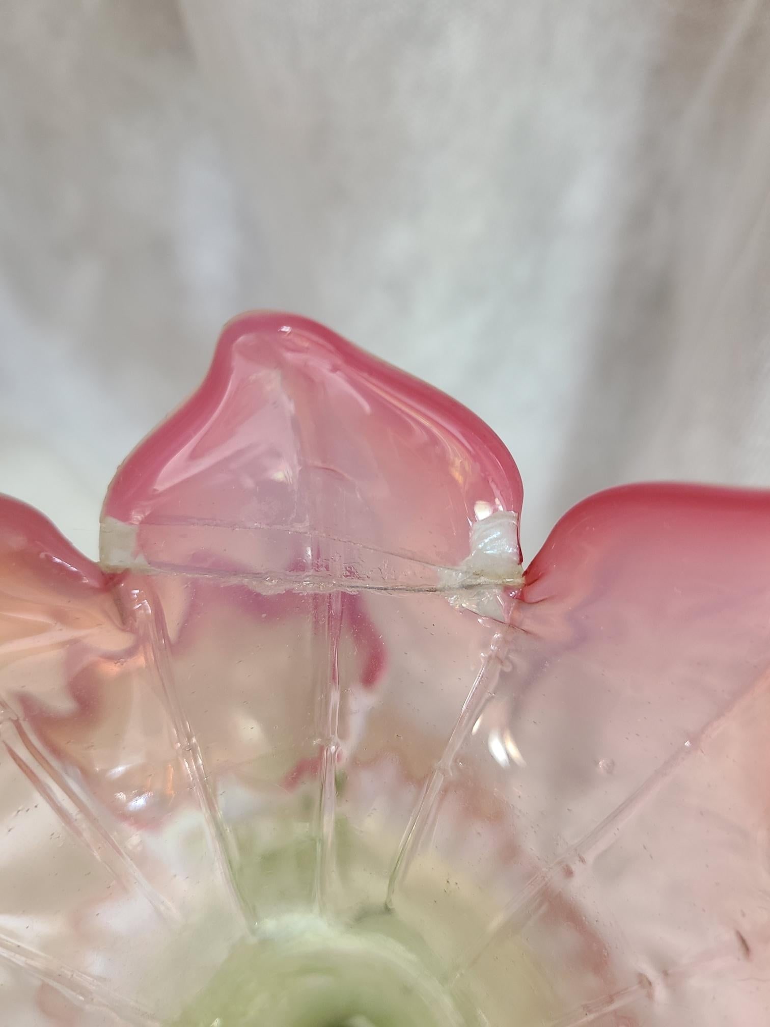 Antique Art Nouveau Opalescent Vaseline Glass Epergne, Circa 1880's - 8