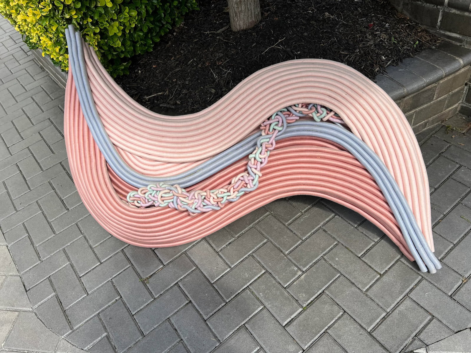 1980s Barbara Barron Textile Fiber Art Sculpture Wall Hanging - 2