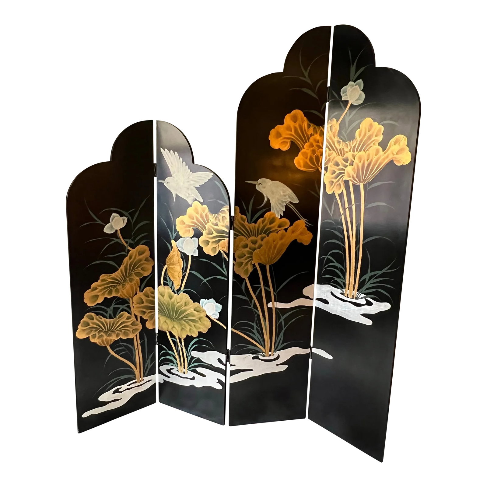 1980 Arched Gold Egrets Room Divider (1 of 8)