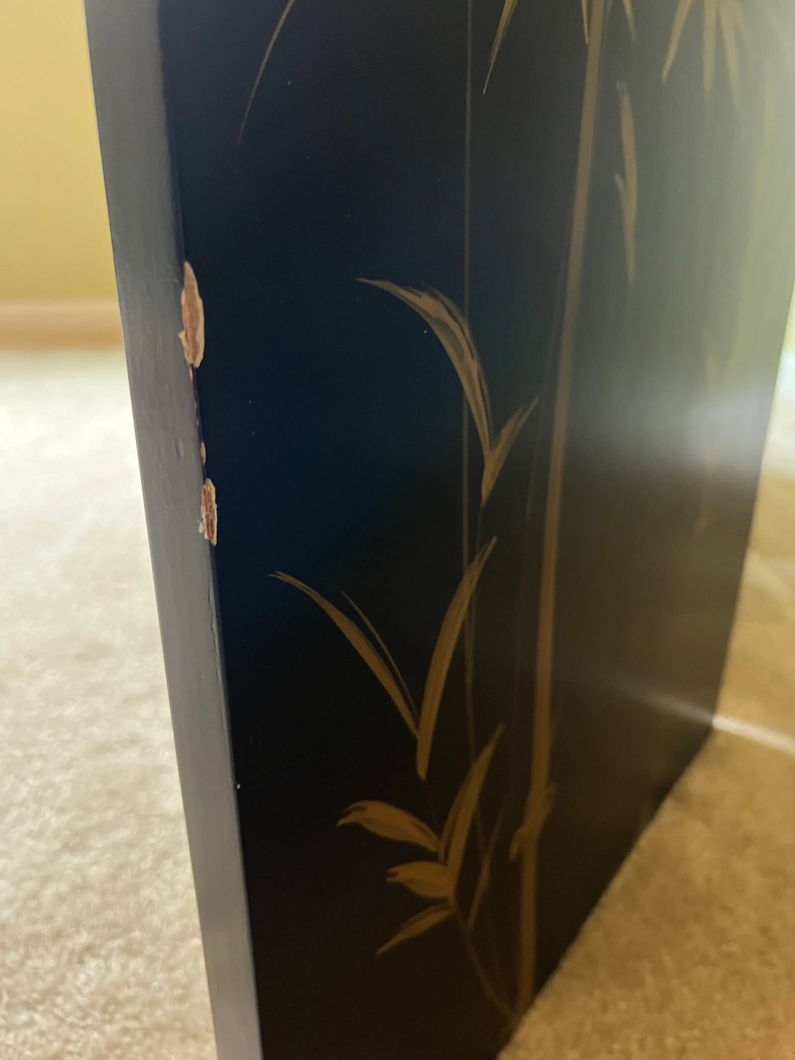 1980 Arched Gold Egrets Room Divider - 8