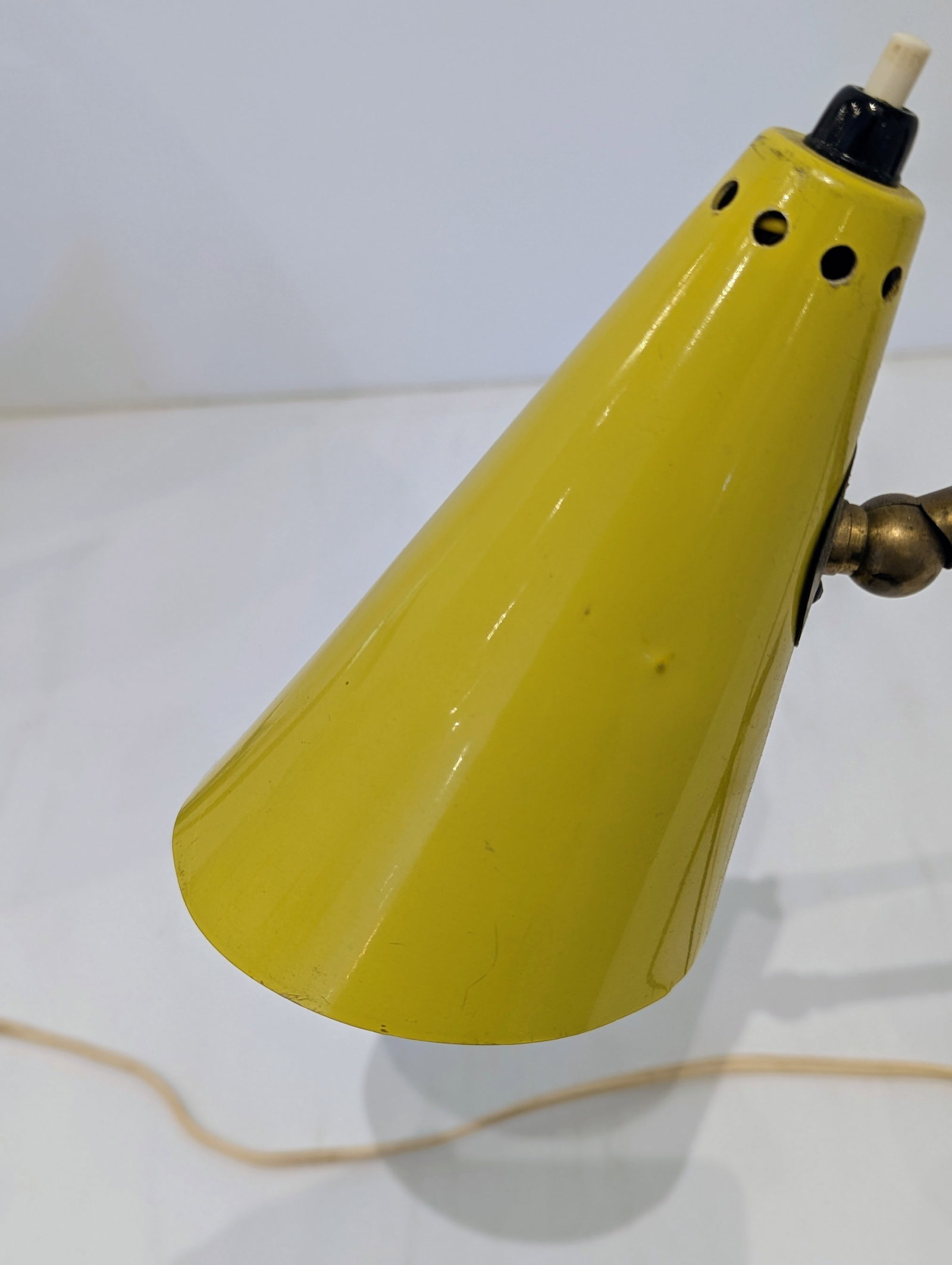 1950's Stilnovo Brass & Yellow Metal Desk Lamp - 2