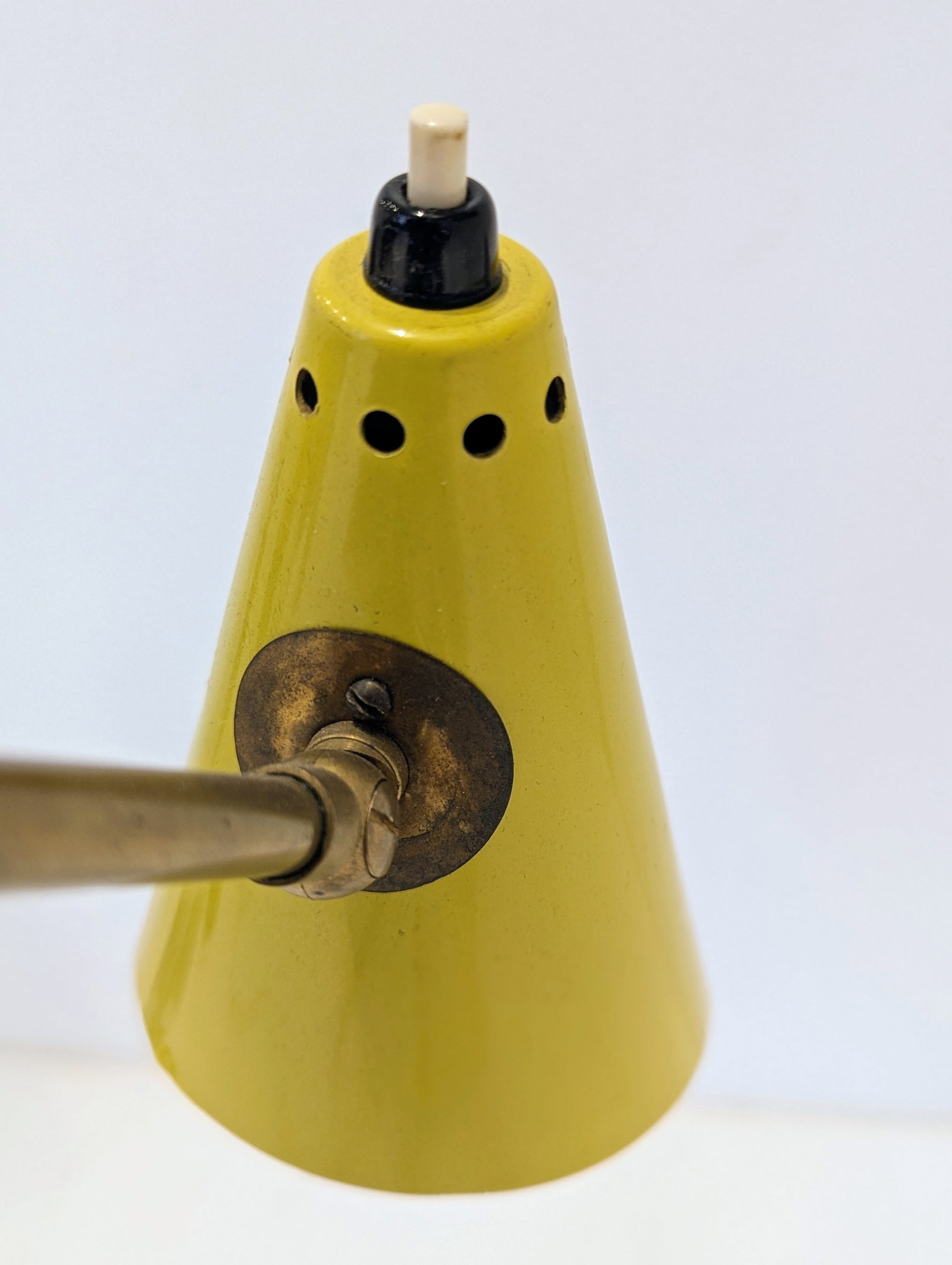 1950's Stilnovo Brass & Yellow Metal Desk Lamp - 3