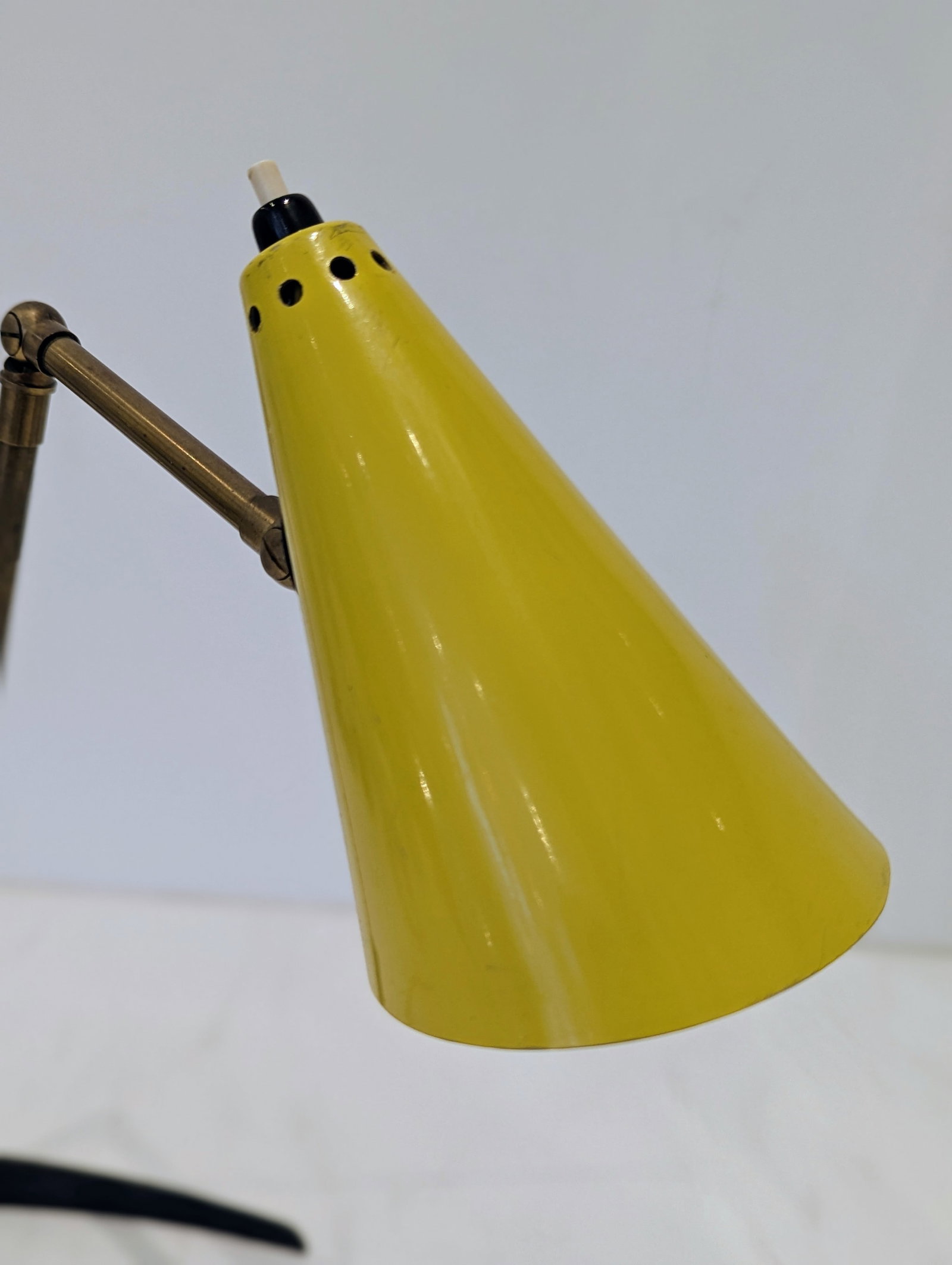 1950's Stilnovo Brass & Yellow Metal Desk Lamp - 4