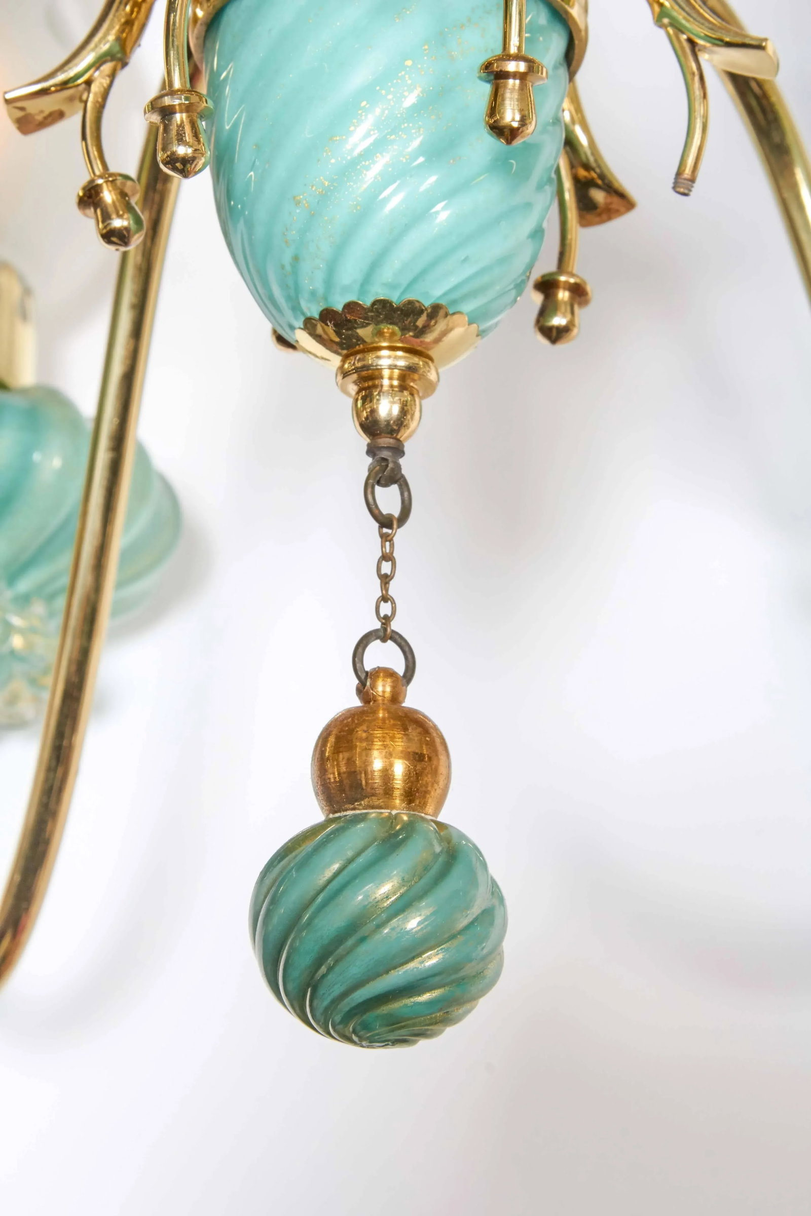 1950s Italian Six-Arm Chandelier Glass Attributed to Seguso Vetri d'Arte - 3
