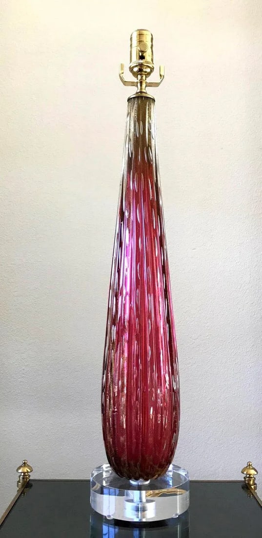 1960s Vintage Italian Murano Glass Lamp - 3