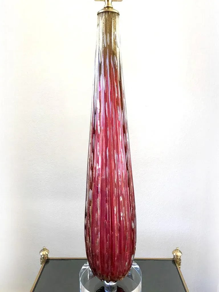 1960s Vintage Italian Murano Glass Lamp - 4