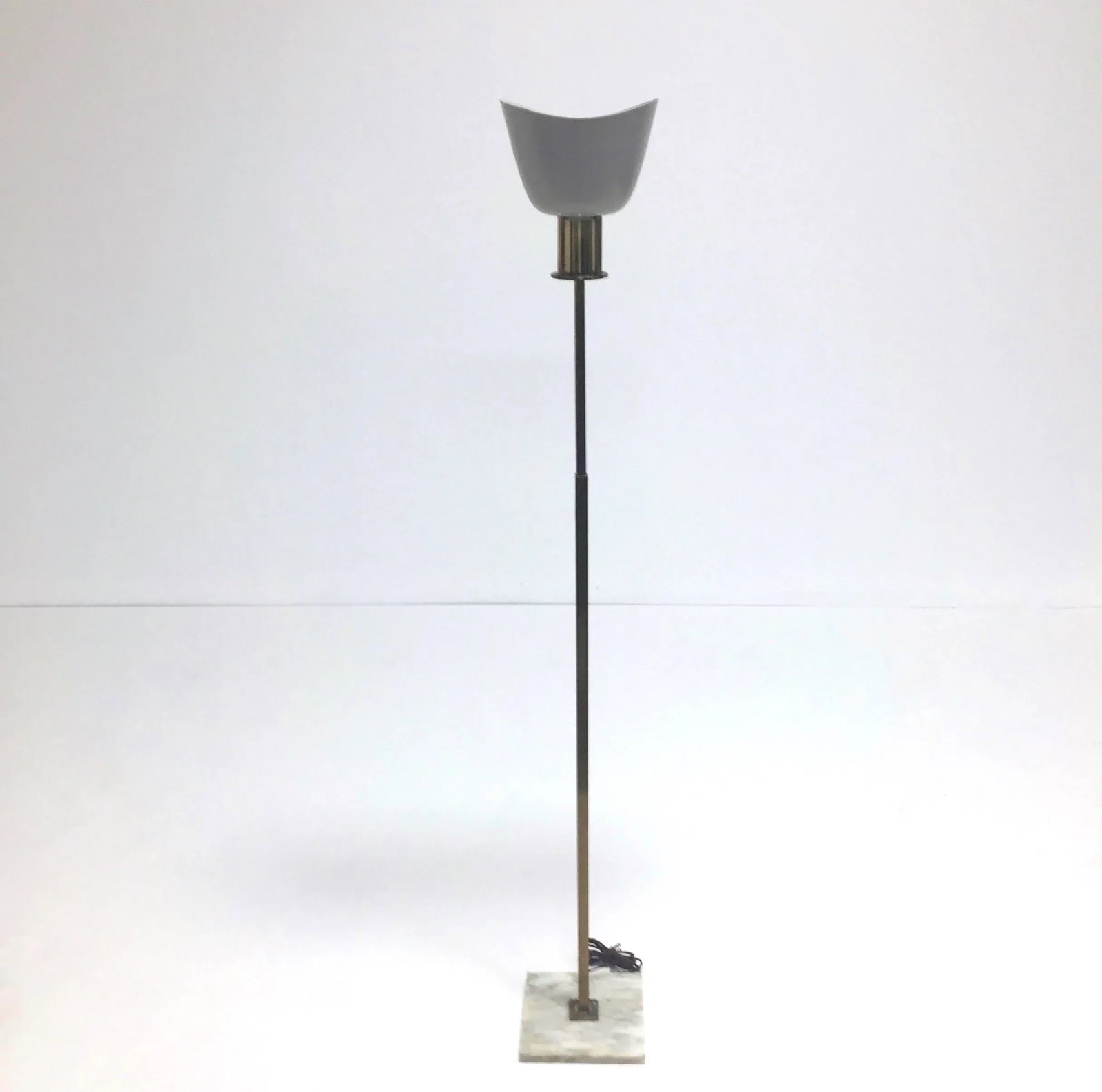 Vintage Brass and Marble Floor Lamp - 7