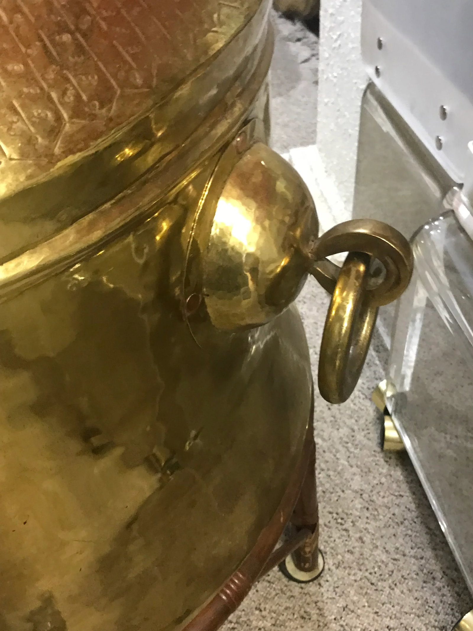 1960s Morrocan Brass Chandelier and Planter - 2 Piece Set 52'' - 3