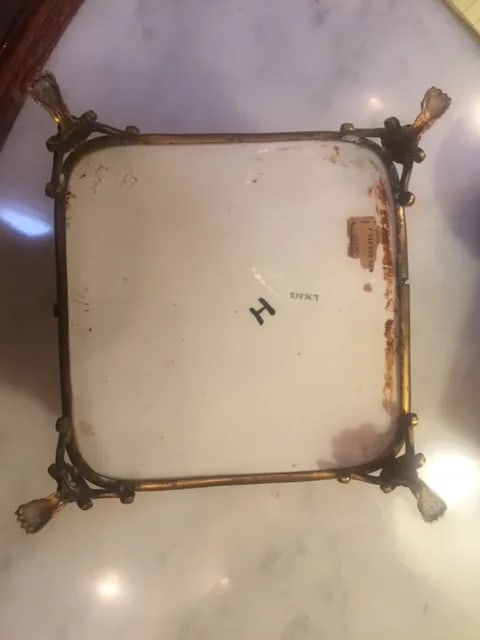 19th C. French Bronze Mounted Porcelain Painted Box - 12