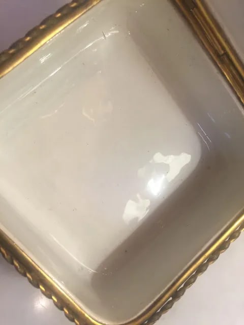 19th C. French Bronze Mounted Porcelain Painted Box - 6