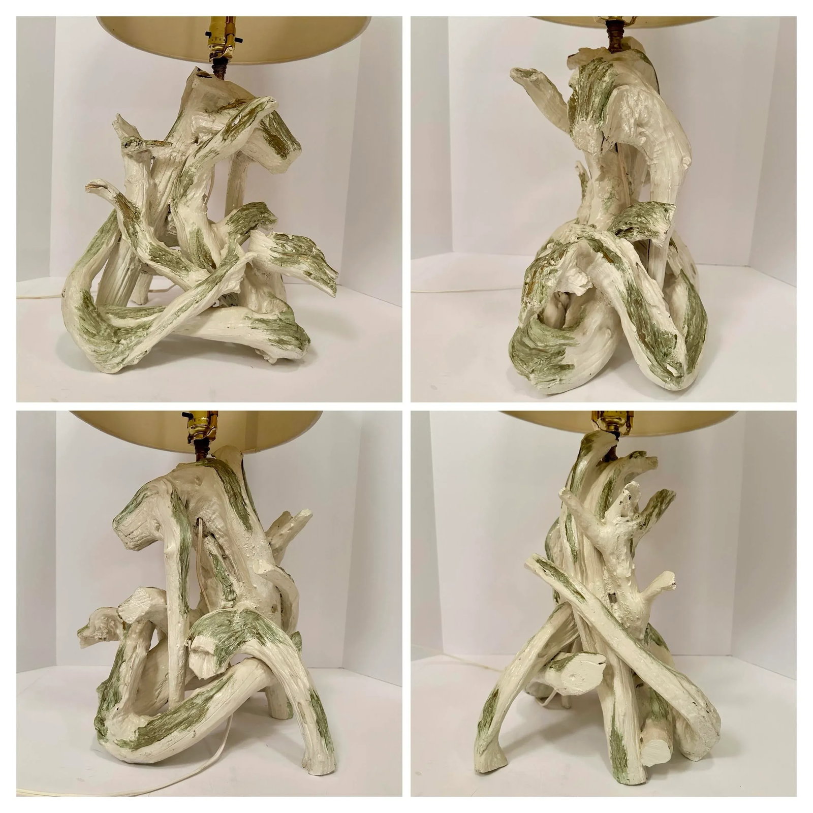 1970s Painted Driftwood Table Lamp, Rewired - 10