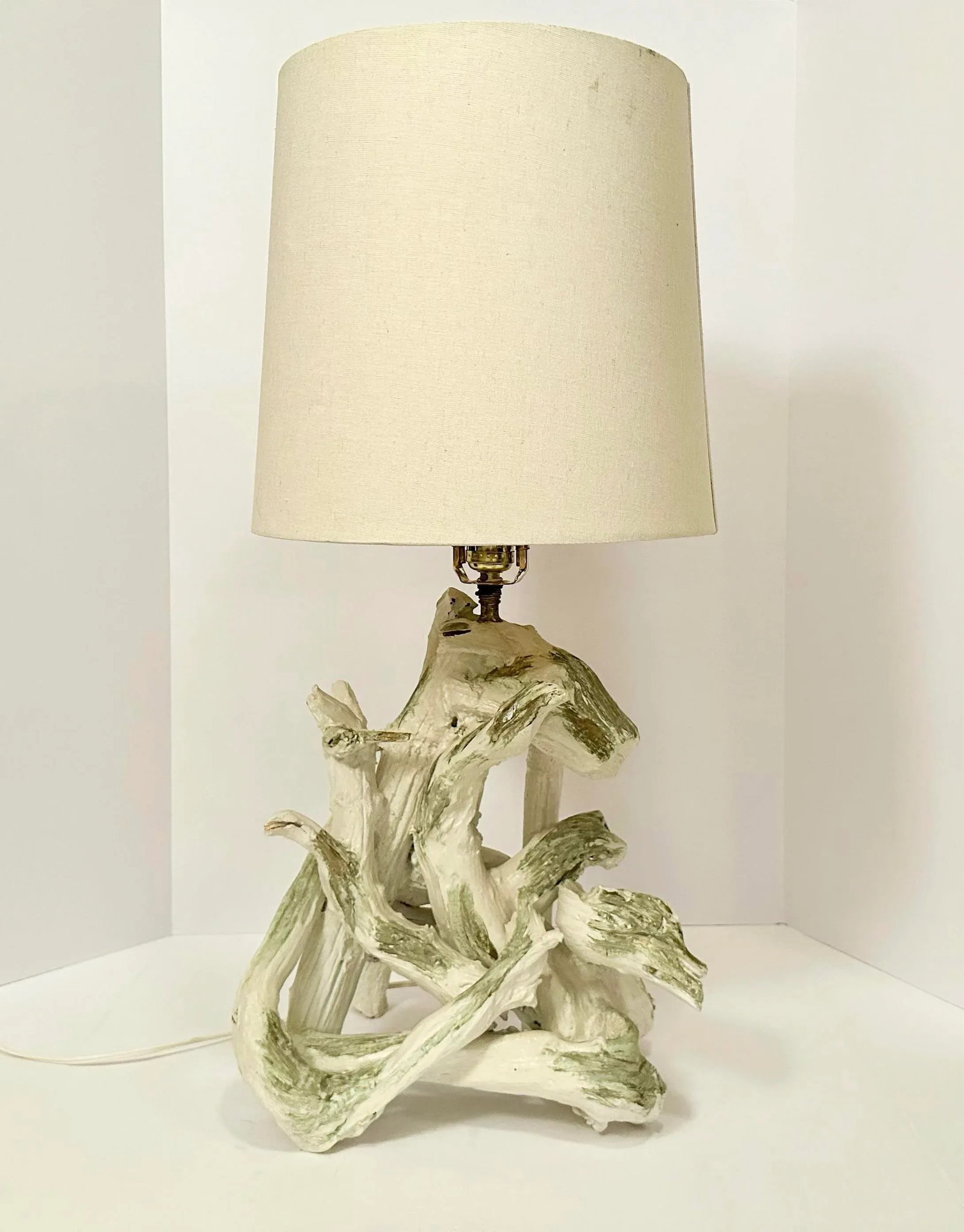 1970s Painted Driftwood Table Lamp, Rewired - 2